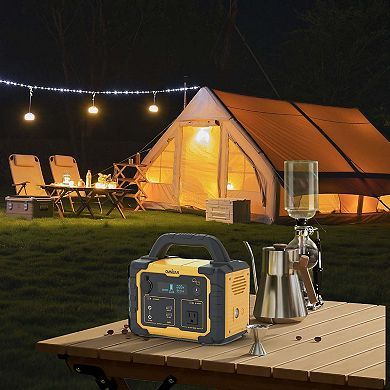 Mondawe 300W Portable Power Station 299.5Wh Solar Generator with AC Outlet for Home Use,Camping