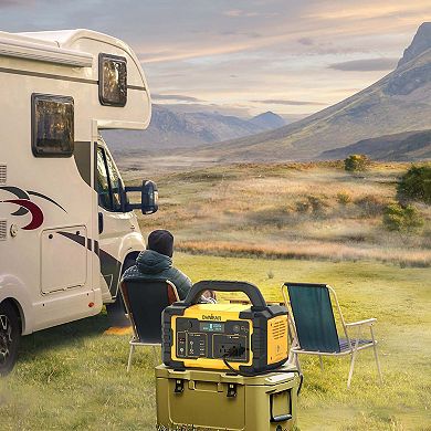 Mondawe 600W Portable Power Station 655.2Wh Solar Generator with AC Outlet for Home Use,Camping