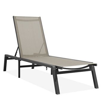Adjustable Aluminum Folding Lounge Chair with Breathable Waterproof Surface