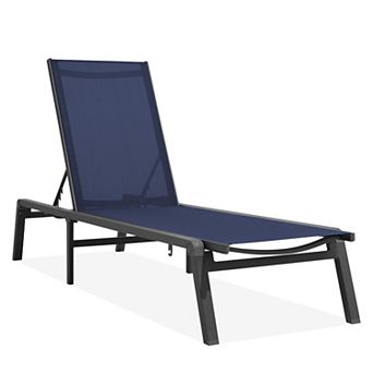 Adjustable Aluminum Folding Lounge Chair with Breathable Waterproof Surface