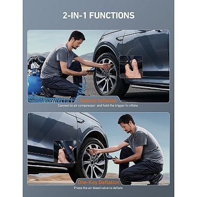 AstroAI Digital Tire Pressure Gauge with Inflator 3-250 PSI 0.1 for Display Resolution