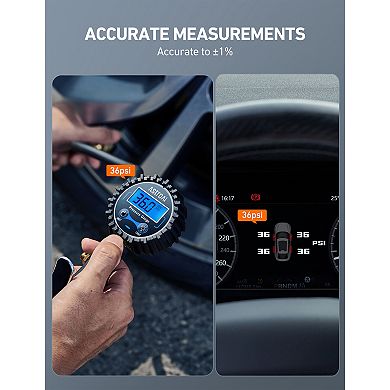 AstroAI Digital Tire Pressure Gauge with Inflator 3-250 PSI 0.1 for Display Resolution