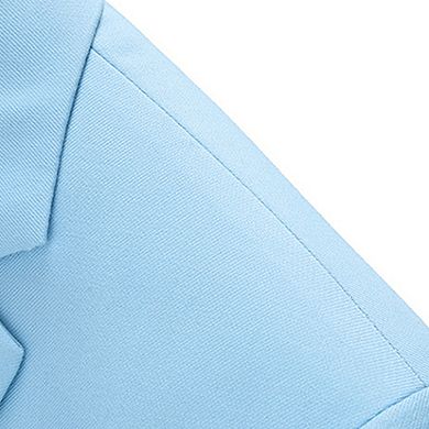 Men’s 2 pc Solid Suit Slim Fit Single-Breasted Center Vent Formal Jacket & Pants