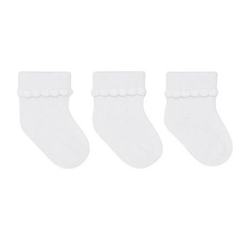 Baby Bootie Cotton Blend Socks 3 Pack