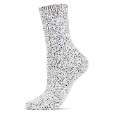 Women's Pretty Metallic Glitter Plush Crew Sock