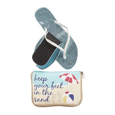 Keep Your Feet In The Sand Foldable Flats Pouch Set