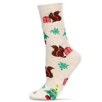 Women's Squirrels Holiday Crew Socks
