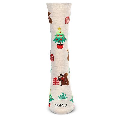 Women's Squirrels Holiday Crew Socks