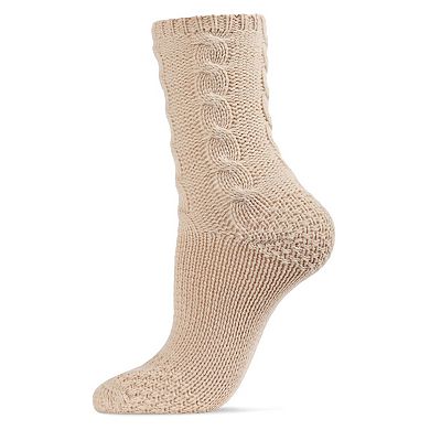 Women's Thick Cable Sweater Knit Cozy Soft Crew Sock