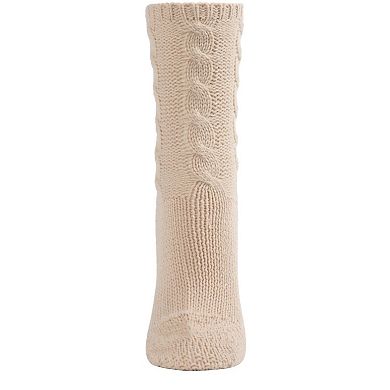 Women's Thick Cable Sweater Knit Cozy Soft Crew Sock