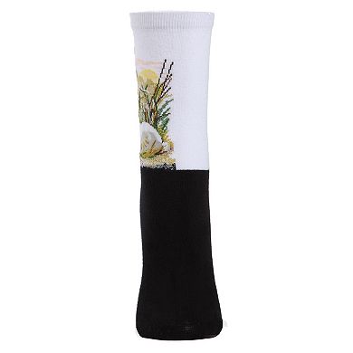 Women's Rabbit Limited Edition Art Cotton Blend Crew Sock