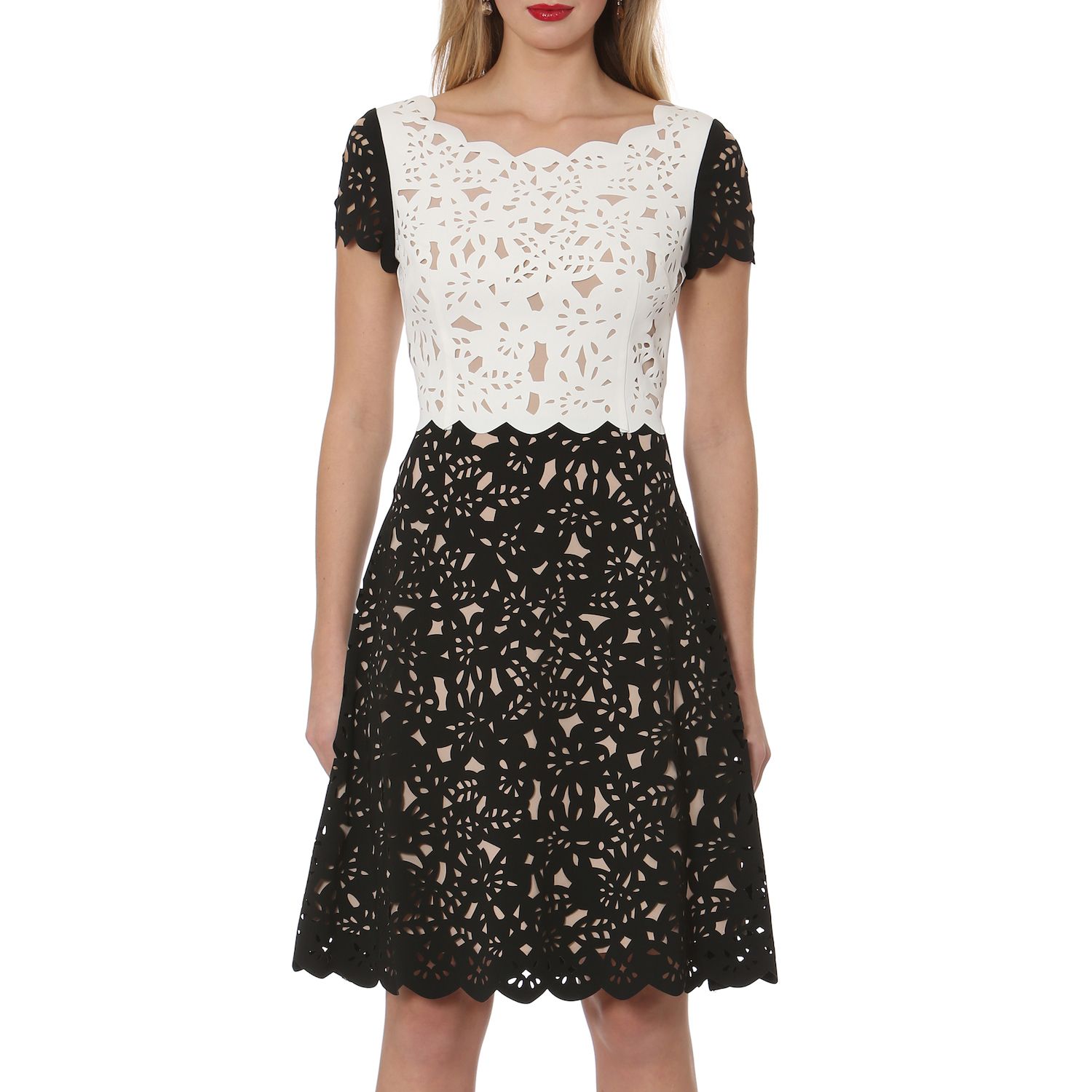Женские платья Focus By Shani Colorblock Laser Cut Dress