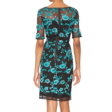 Women's Focus By Shani Embroidered Sheath Dress
