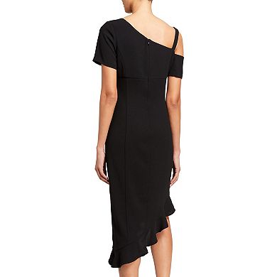 Women's Focus By Shani Floral Asymmetrical Dress with Ruffle Hem