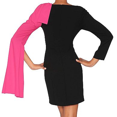 Women's Focus By Shani Dramatic Satin Bow Mini Dress