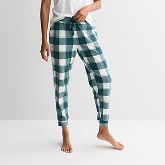 Women's Sonoma Goods For Life® Ribbed Cuffed Holiday Pajama Pants