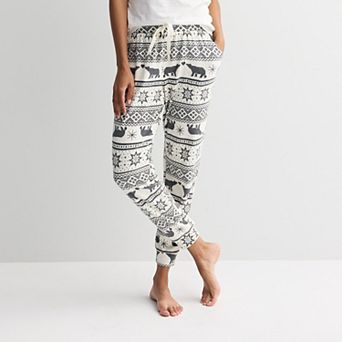 Women's Sonoma Goods For Life® Ribbed Cuffed Holiday Pajama Pants