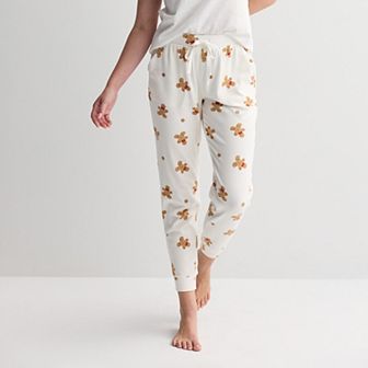 Women's Sonoma Goods For Life® Ribbed Cuffed Holiday Pajama Pants