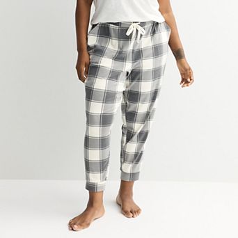 Plus Size Sonoma Goods For Life® Ribbed Cuffed Pajama Pants