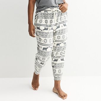Plus Size Sonoma Goods For Life® Ribbed Cuffed Pajama Pants
