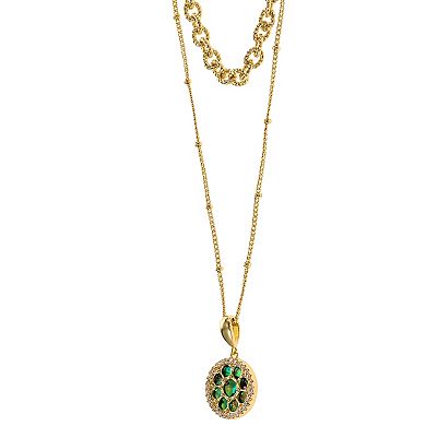City Luxe Gold Tone Abalone Necklace