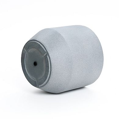 LuxenHome Minimalistic Modern Gray Round Tapered MgO Planter