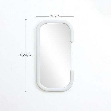 LuxenHome White C-Frame Accent and Vanity Wall Mirror