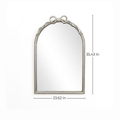 LuxenHome Ribbon Resin Frame Arch Rectangle Accent Wall Mirror