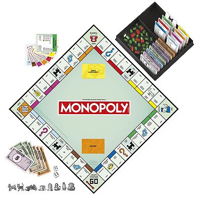 Monopoly Board Game with Storage Tray & Larger Tokens by Hasbro