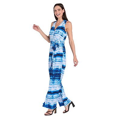 Women's R&M Richards Self Tie Printed Jumpsuit