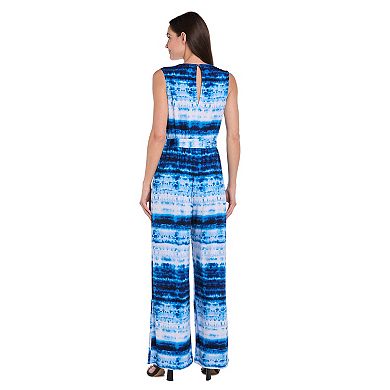 Women's R&M Richards Self Tie Printed Jumpsuit