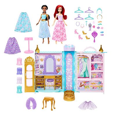 Disney Princess "Ready for the Ball" Closet Gift Set with Ariel & Jasmine Dolls