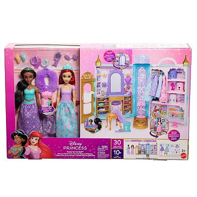 Disney Princess "Ready for the Ball" Closet Gift Set with Ariel & Jasmine Dolls