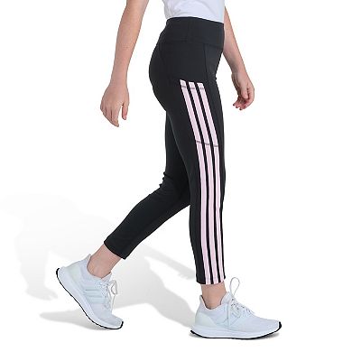 Girls 7-16 adidas Detached Waistband 3-Stripe Cell Phone Pocket Leggings