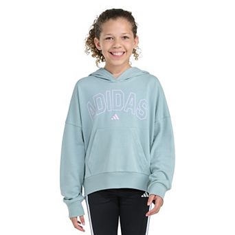 Girls 7-16 adidas Long Sleeve French Terry Hooded Pullover