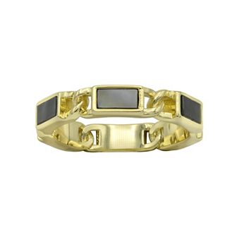 City Luxe Gold Tone Mother Of Pearl Ring