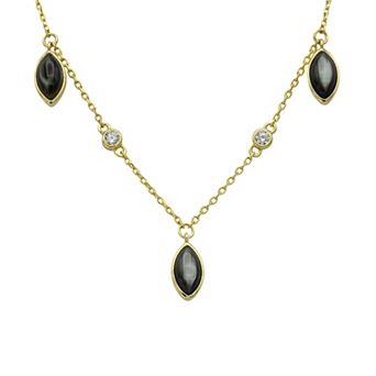 City Luxe Gold Tone Mother of Pearl Necklace