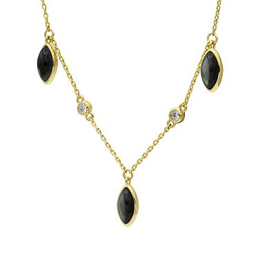 City Luxe Gold Tone Mother of Pearl Necklace