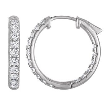 NaturaLux™ Sterling Silver 1 Carat T.W. Lab-Grown Diamond Earrings