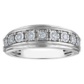 NaturaLux™ Sterling Silver 1/3 Carat T.W. Lab-Grown Diamond Ring