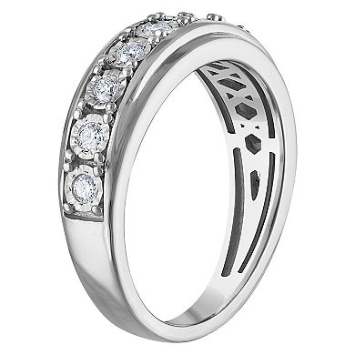 NaturaLux™ Sterling Silver 1/3 Carat T.W. Lab-Grown Diamond Ring
