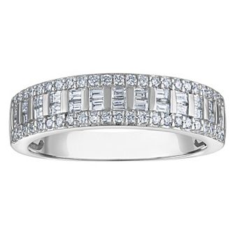 NaturaLux™ Sterling Silver 1/2 Carat T.W. Lab-Grown Diamond Ring