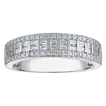 NaturaLux™ Sterling Silver 1/2 Carat T.W. Lab-Grown Diamond Ring