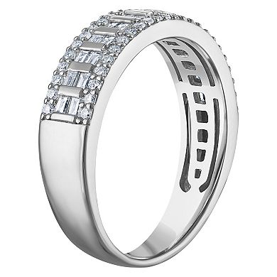 NaturaLux™ Sterling Silver 1/2 Carat T.W. Lab-Grown Diamond Ring