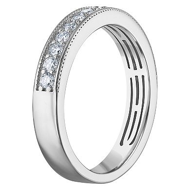 NaturaLux™ Sterling Silver 3/8 Carat T.W. Lab-Grown Diamond Ring