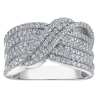 NaturaLux™ Sterling Silver 1 1/4 Carat T.W. Lab-Grown Diamond Ring