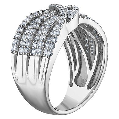 NaturaLux™ Sterling Silver 1 1/4 Carat T.W. Lab-Grown Diamond Ring