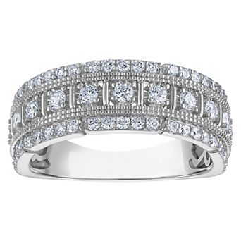 NaturaLux™ Sterling Silver 3/4 Carat T.W. Lab-Grown Diamond Ring