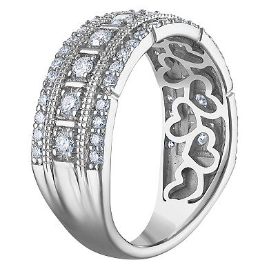 NaturaLux™ Sterling Silver 3/4 Carat T.W. Lab-Grown Diamond Ring