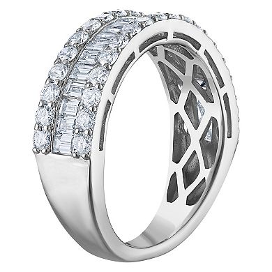 NaturaLux™ Sterling Silver 1 1/2 Carat T.W. Lab-Grown Diamond Ring